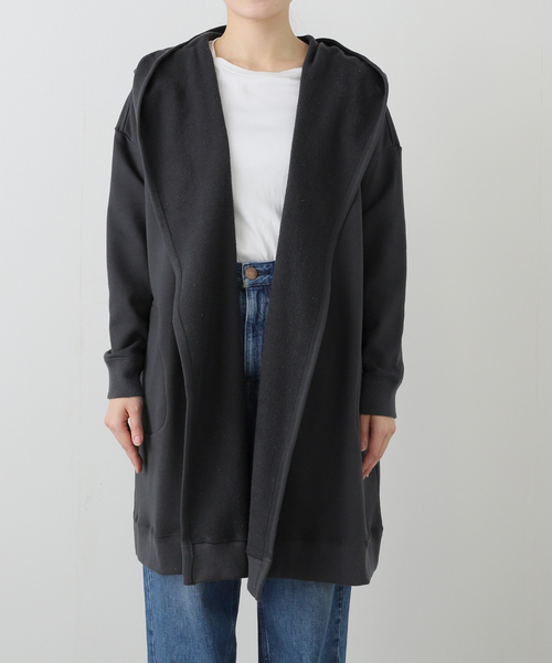 JOURNAL STANDARD LUXE（ジャーナルスタンダード　ラックス）の「【SOIL】FRENCH TERRY HOODED CARDIGAN（カーディガン/ボレロ・レディース・チャコールグレー/ベージュ・FREE）」の7枚目の写真