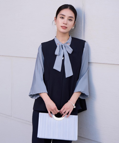 DRESS PLUS(ドレスプラス)の「万能ペプラムパンツセットアップ(セットアップ・レディース・ブラック/ブラウン/ネイビー・M/L)」の9枚目の写真