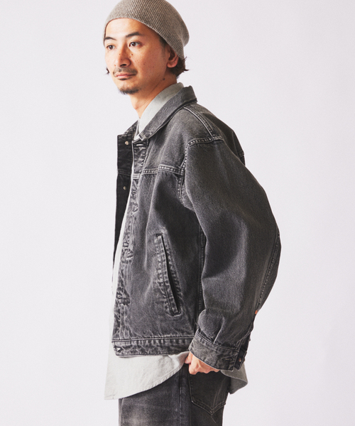 JOURNAL STANDARD relume（ジャーナルスタンダード　レリューム）の「クラフトデニム 13.5ozトラッカージャケット（デニムジャケット・メンズ・ブラック系その他/グレー系その他/ブルー系その他・MEDIUM/LARGE）」の19枚目の写真