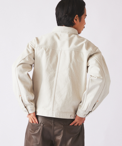 JOURNAL STANDARD relume（ジャーナルスタンダード　レリューム）の「クラフトデニム 13.5ozトラッカージャケット（デニムジャケット・メンズ・ブラック系その他/グレー系その他/ブルー系その他・MEDIUM/LARGE）」の9枚目の写真