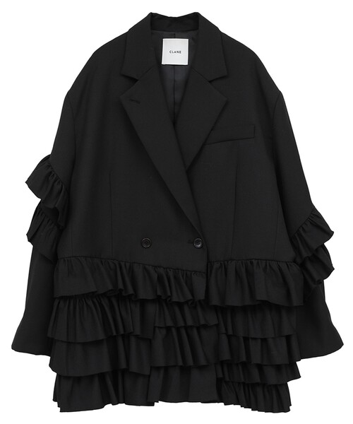 CLANE/クラネ】FRILLED TAILORED JACKET/フリルテーラードジャケット