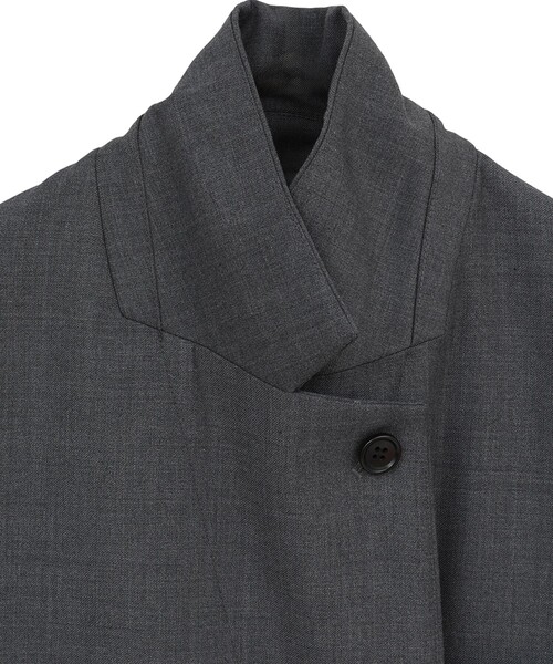 CLANE(クラネ)の「【CLANE/クラネ】FRILLED TAILORED JACKET/フリルテーラードジャケット(テーラードジャケット・レディース・グレー/ブラック・1)」の7枚目の写真