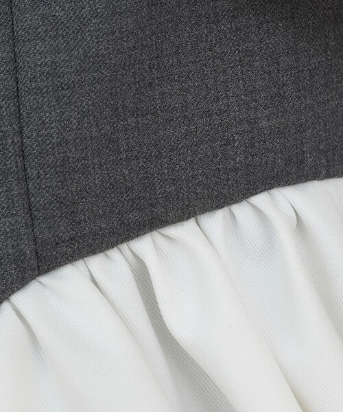 CLANE(クラネ)の「【CLANE/クラネ】FRILLED TAILORED JACKET/フリルテーラードジャケット(テーラードジャケット・レディース・グレー/ブラック・1)」の10枚目の写真