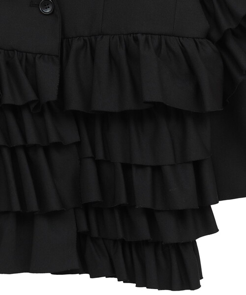 CLANE(クラネ)の「【CLANE/クラネ】FRILLED TAILORED JACKET/フリルテーラードジャケット(テーラードジャケット・レディース・グレー/ブラック・1)」の14枚目の写真