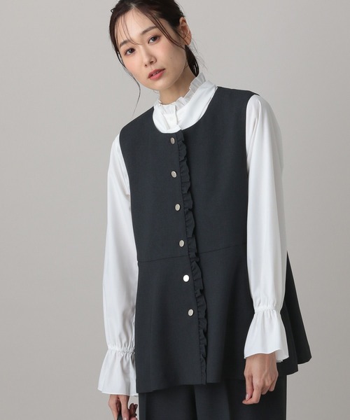 GLOBAL WORK（グローバルワーク）の「MATINEE LINE/ライトミックス/ジレ/625011（ベスト・レディース・ライトグレー/ダークブルー/モカ・LARGE/MEDIUM）」の17枚目の写真