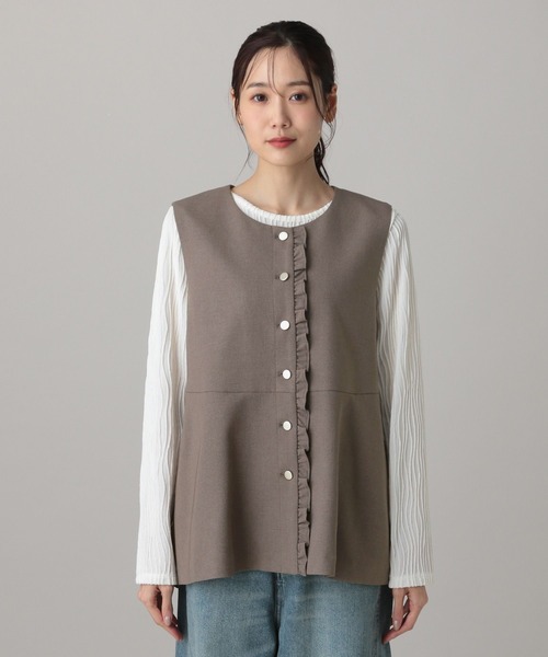 GLOBAL WORK（グローバルワーク）の「MATINEE LINE/ライトミックス/ジレ/625011（ベスト・レディース・ライトグレー/ダークブルー/モカ・LARGE/MEDIUM）」の20枚目の写真