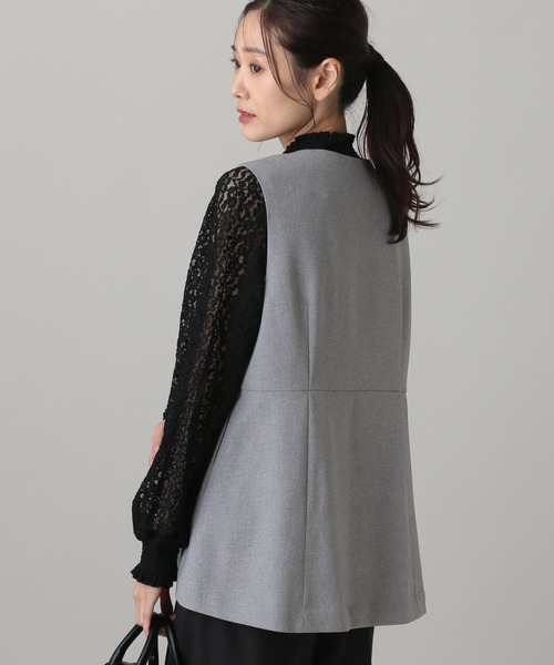 GLOBAL WORK（グローバルワーク）の「MATINEE LINE/ライトミックス/ジレ/625011（ベスト・レディース・ライトグレー/ダークブルー/モカ・LARGE/MEDIUM）」の8枚目の写真