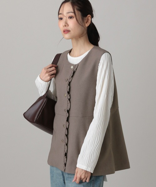 GLOBAL WORK（グローバルワーク）の「MATINEE LINE/ライトミックス/ジレ/625011（ベスト・レディース・ライトグレー/ダークブルー/モカ・LARGE/MEDIUM）」の14枚目の写真