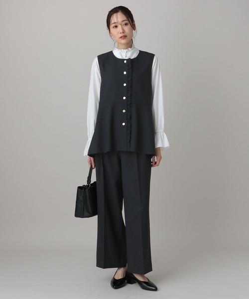 GLOBAL WORK（グローバルワーク）の「MATINEE LINE/ライトミックス/ジレ/625011（ベスト・レディース・ライトグレー/ダークブルー/モカ・LARGE/MEDIUM）」の16枚目の写真