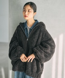 LEPSIM | リバーシブルボアフーディブルゾン 636141(ブルゾン)