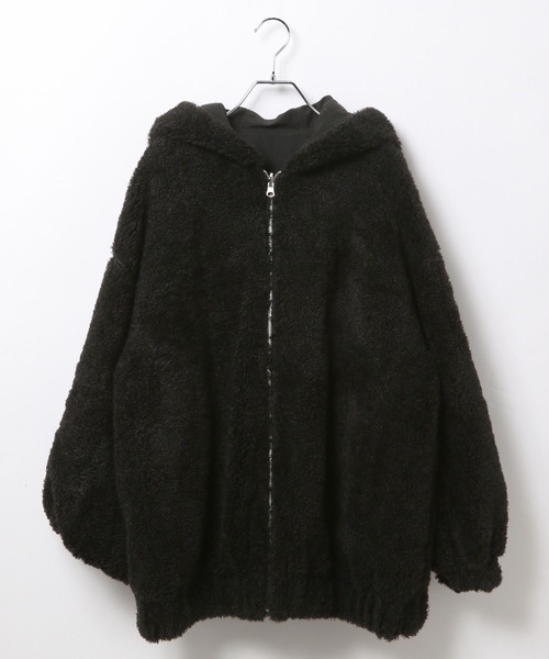 LEPSIM（レプシィム）の「リバーシブルボアフーディブルゾン　636141（ブルゾン・レディース・ブラウン/チャコールグレー/ブラック・FREE）」の19枚目の写真