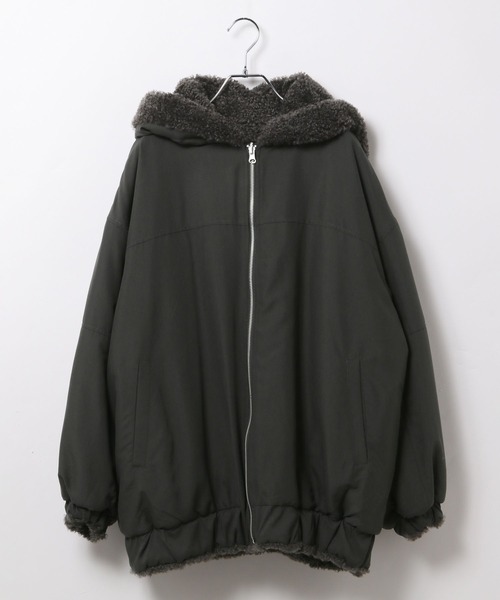 LEPSIM（レプシィム）の「リバーシブルボアフーディブルゾン　636141（ブルゾン・レディース・ブラウン/チャコールグレー/ブラック・FREE）」の9枚目の写真