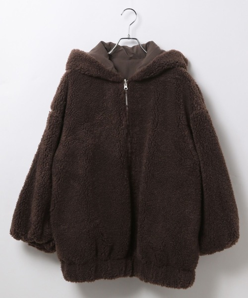 LEPSIM（レプシィム）の「リバーシブルボアフーディブルゾン　636141（ブルゾン・レディース・ブラウン/チャコールグレー/ブラック・FREE）」の13枚目の写真