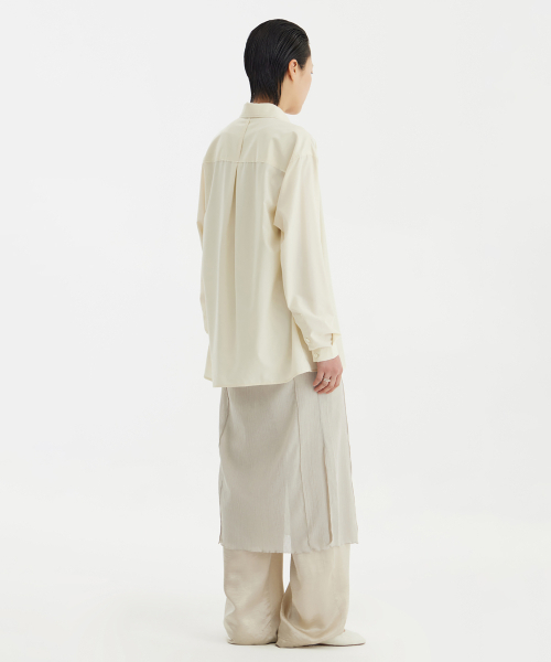 YOUTH(ユース)の「Cut-Off Loosed Shirt - Ivory(シャツ/ブラウス・レディース・その他・S/M/L)」の3枚目の写真