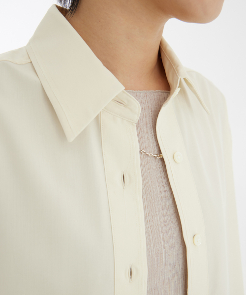 YOUTH(ユース)の「Cut-Off Loosed Shirt - Ivory(シャツ/ブラウス・レディース・その他・S/M/L)」の6枚目の写真
