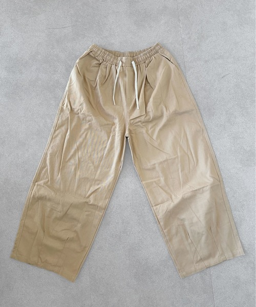 SHEPP(シープ)の「【26年春夏新作】ツイルワイドシルエットパンツ(チノパンツ・メンズ・ベージュ/ホワイト・M)」の19枚目の写真