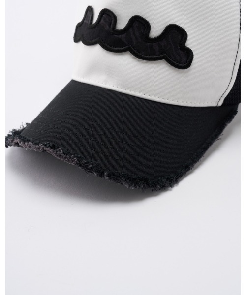 wjk（ダヴルジェイケイ）の「wave cut-off mesh cap（キャップ・メンズ・ブラック×ホワイト/ブラック・FREE）」の9枚目の写真
