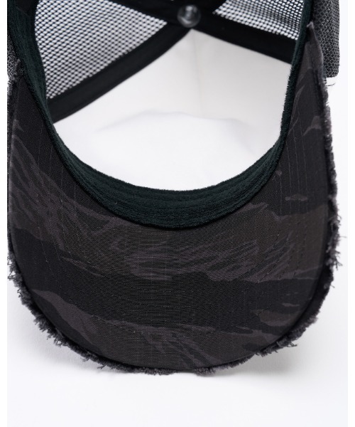 wjk（ダヴルジェイケイ）の「wave cut-off mesh cap（キャップ・メンズ・ブラック×ホワイト/ブラック・FREE）」の10枚目の写真