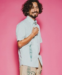 mhs2491-OX stripe S-S shirt(26S) 半袖シャツ(7726S320)