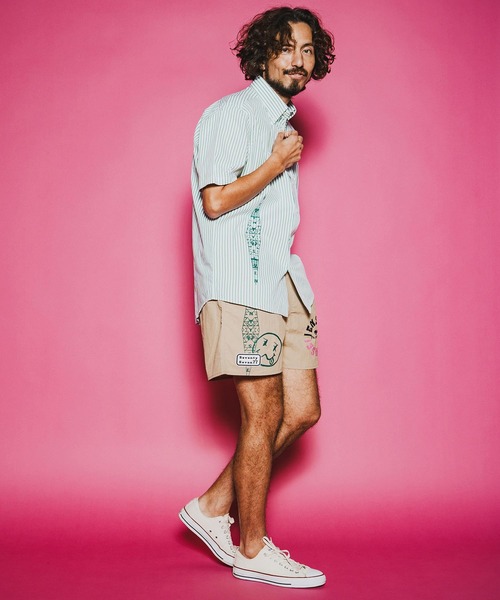 seventy seven（セブンティセブン）の「mhs2491-OX stripe S-S shirt(26S) 半袖シャツ(7726S320)（シャツ/ブラウス・メンズ・ベージュ/グリーン/ブラック・XL/L/M/S）」の12枚目の写真