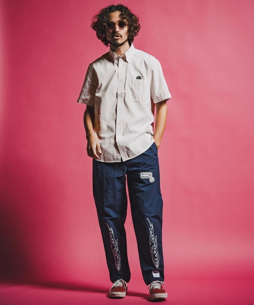 seventy seven（セブンティセブン）の「mhs2491-OX stripe S-S shirt(26S) 半袖シャツ(7726S320)（シャツ/ブラウス・メンズ・ベージュ/グリーン/ブラック・XL/L/M/S）」の17枚目の写真