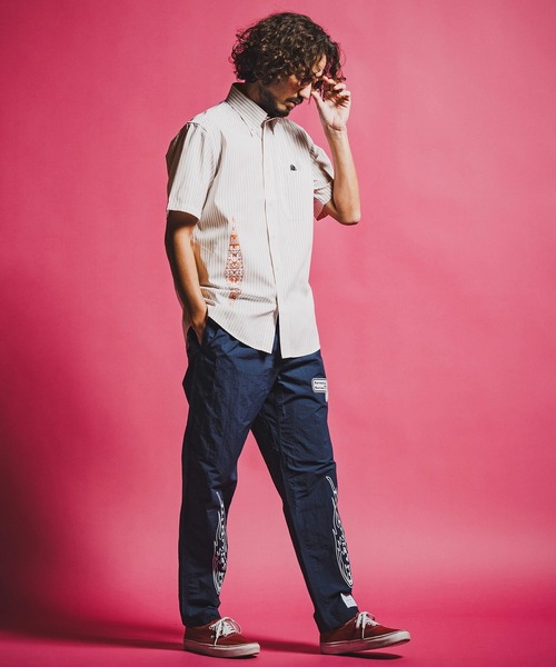 seventy seven（セブンティセブン）の「mhs2491-OX stripe S-S shirt(26S) 半袖シャツ(7726S320)（シャツ/ブラウス・メンズ・ベージュ/グリーン/ブラック・XL/L/M/S）」の18枚目の写真