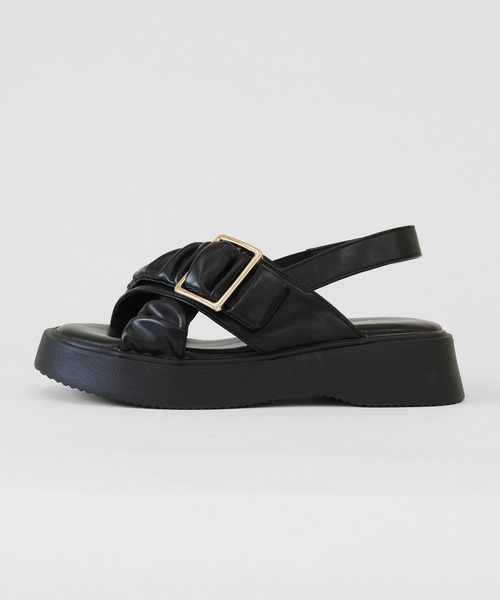 RiiiKa(リーカ)の「【RiiiKa/リーカ】シャーリングストラップサンダル(サンダル・レディース・キャメル/アイボリー/ブラック・S/M/L/LL)」の22枚目の写真