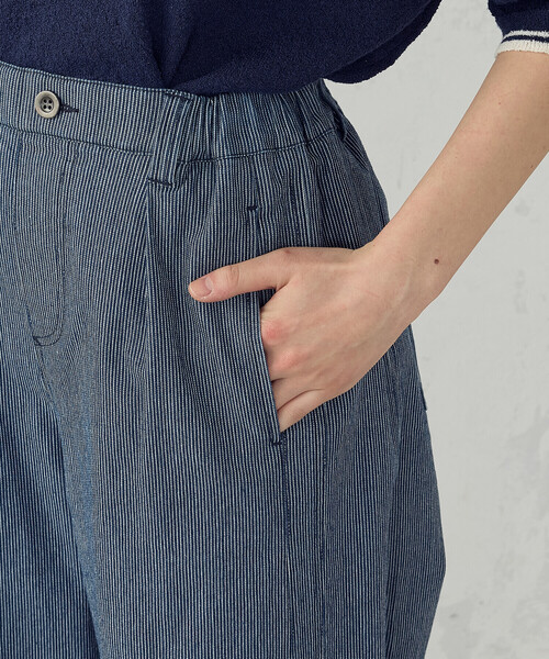 ONIGIRI(オニギリ)の「ヒッコリー/ツイル カービーパンツ(その他パンツ・レディース・ネイビー/アイボリー・FREE)」の16枚目の写真