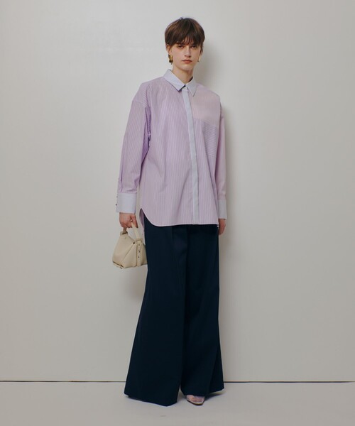 allureville（アルアバイル）の「クレイジーストライプシャツ（シャツ/ブラウス・レディース・ライトブルー/ピンク・2）」の7枚目の写真