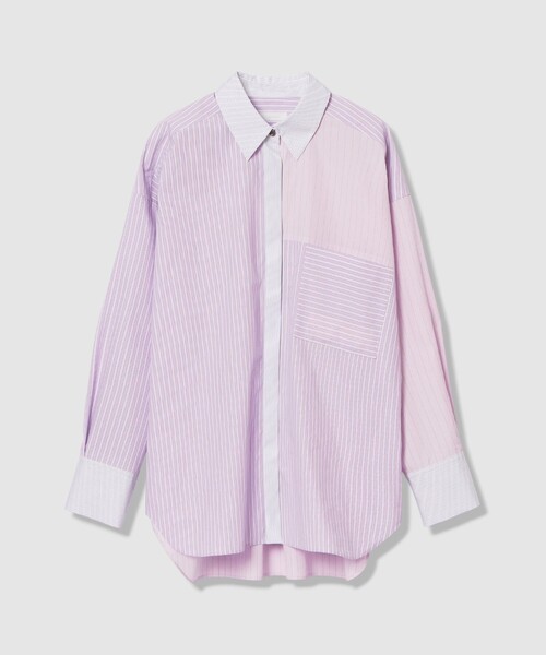 allureville（アルアバイル）の「クレイジーストライプシャツ（シャツ/ブラウス・レディース・ライトブルー/ピンク・2）」の8枚目の写真