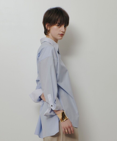 allureville（アルアバイル）の「クレイジーストライプシャツ（シャツ/ブラウス・レディース・ライトブルー/ピンク・2）」の13枚目の写真