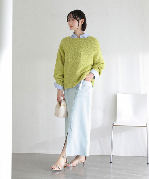 La TOTALITE(ラトータリテ)の「【洗える】リネン混タイトスカート(スカート・レディース・ブラック/アイボリー/スカイブルー・36/38)」の16枚目の写真