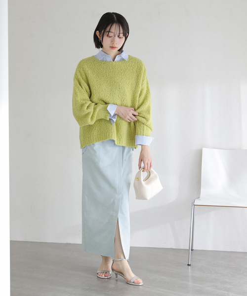 La TOTALITE(ラトータリテ)の「【洗える】リネン混タイトスカート(スカート・レディース・ブラック/アイボリー/スカイブルー・36/38)」の17枚目の写真