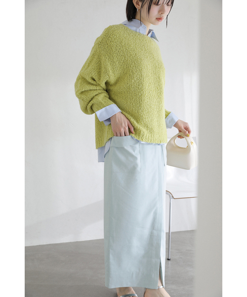 La TOTALITE(ラトータリテ)の「【洗える】リネン混タイトスカート(スカート・レディース・ブラック/アイボリー/スカイブルー・36/38)」の19枚目の写真