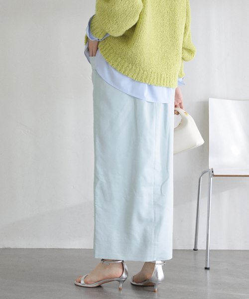 La TOTALITE(ラトータリテ)の「【洗える】リネン混タイトスカート(スカート・レディース・ブラック/アイボリー/スカイブルー・36/38)」の21枚目の写真