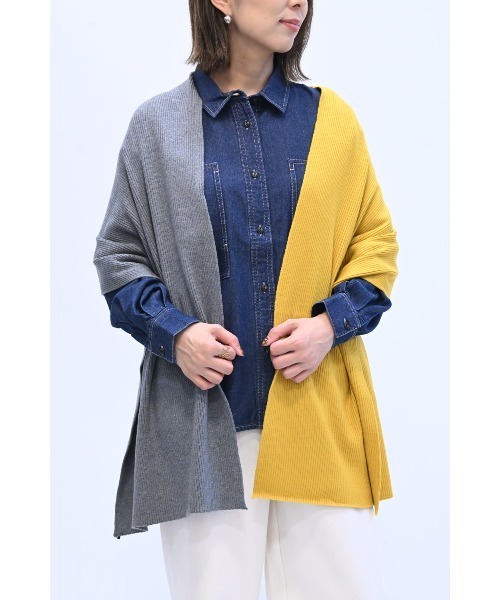 HEART MARKET(ハートマーケット)の「配色リブニットストール(ストール/ショール・レディース・その他4/その他5/その他3/その他2/その他1・FREE)」の2枚目の写真