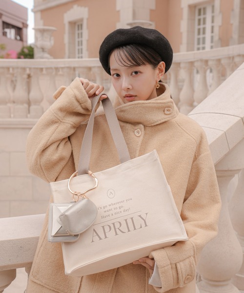 単品】キャンバスロゴトートバッグ（トートバッグ）｜APRILY