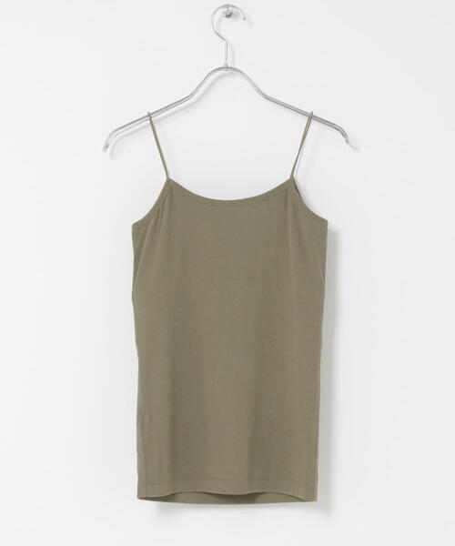 KBF（ケイビーエフ）の「スパゲティストラップカップ付きキャミ（キャミソール・レディース・アイボリー/チャコールグレー/カーキ・ONE）」の18枚目の写真
