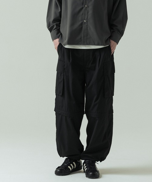 SLICK（スリック）の「【SLICK/スリック】T/C Weather Detachable Cargo Pants/TCウェザーデタッチャブルカーゴパンツ/2WAY（カーゴパンツ・メンズ・ブラック/オリーブ・1/3/2）」の3枚目の写真