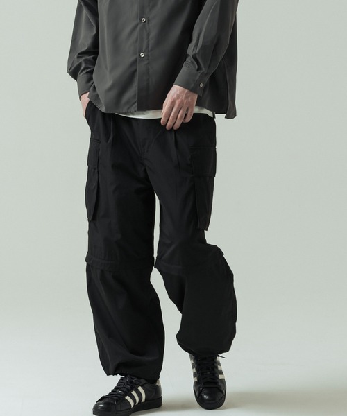 SLICK（スリック）の「【SLICK/スリック】T/C Weather Detachable Cargo Pants/TCウェザーデタッチャブルカーゴパンツ/2WAY（カーゴパンツ・メンズ・ブラック/オリーブ・1/3/2）」の4枚目の写真