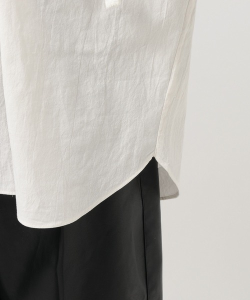 BAYFLOW（ベイフロー）の「スキッパーボイルブラウス（シャツ/ブラウス・レディース・ブラック/オフホワイト・FREE）」の6枚目の写真