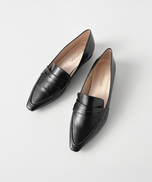 MAMIAN(マミアン)の「スクエアトゥローファー(ローファー・レディース・ブラック/ブラック系その他/シルバー/ベージュ・22.5cm/23.0cm/23.5cm/24.0cm/24.5cm/25.0cm)」の2枚目の写真