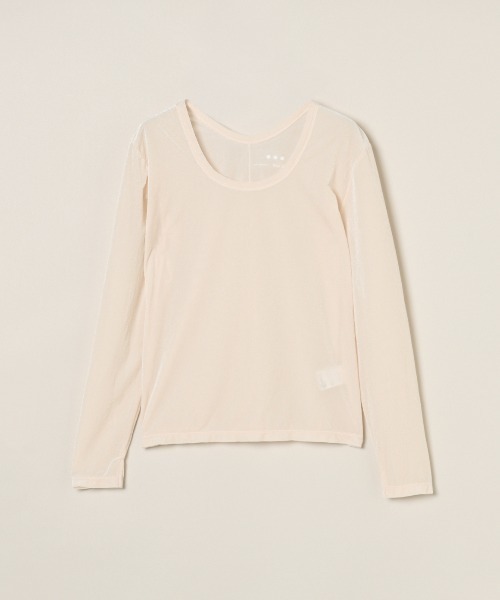 three dots(スリードッツ)の「シアーベロア 長袖Tシャツ(Tシャツ/カットソー・レディース・ブラック/ネイビー/ライム/ホワイト系その他・SMALL/MEDIUM)」の2枚目の写真