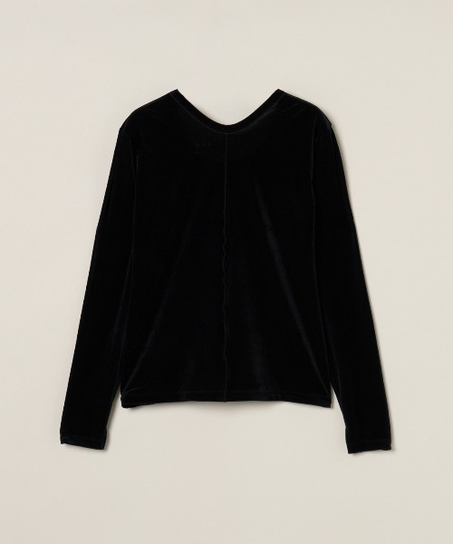 three dots(スリードッツ)の「シアーベロア 長袖Tシャツ(Tシャツ/カットソー・レディース・ブラック/ネイビー/ライム/ホワイト系その他・SMALL/MEDIUM)」の6枚目の写真