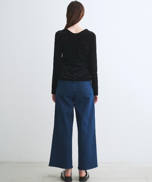 three dots(スリードッツ)の「シアーベロア 長袖Tシャツ(Tシャツ/カットソー・レディース・ブラック/ネイビー/ライム/ホワイト系その他・SMALL/MEDIUM)」の18枚目の写真