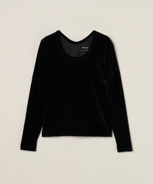 three dots(スリードッツ)の「シアーベロア 長袖Tシャツ(Tシャツ/カットソー・レディース・ブラック/ネイビー/ライム/ホワイト系その他・SMALL/MEDIUM)」の19枚目の写真