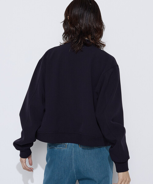 COMME CA Wardrobe（コムサワードローブ）の「ポリエステルレーヨンスタジャン型ブルゾン（ブルゾン・レディース・杢グレー/ネイビー・FREE）」の12枚目の写真