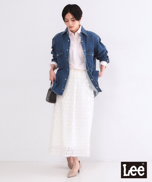 OPAQUE.CLIP（オペークドットクリップ）の「【Lee別注】ウエスタンシャツデニムジャケット【洗濯機OK】（デニムジャケット・レディース・ブルー系その他/ネイビー・99）」の4枚目の写真