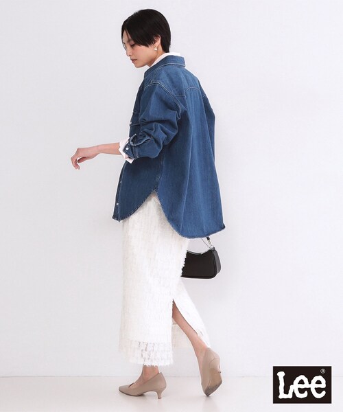 OPAQUE.CLIP（オペークドットクリップ）の「【Lee別注】ウエスタンシャツデニムジャケット【洗濯機OK】（デニムジャケット・レディース・ブルー系その他/ネイビー・99）」の5枚目の写真
