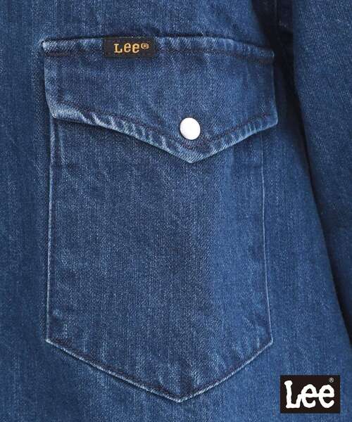 OPAQUE.CLIP（オペークドットクリップ）の「【Lee別注】ウエスタンシャツデニムジャケット【洗濯機OK】（デニムジャケット・レディース・ブルー系その他/ネイビー・99）」の6枚目の写真